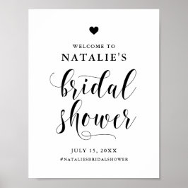 Black Bold Script Vrijgezellenfeest Welkom Poster