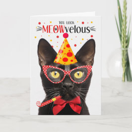 Black Bombay Kat MEOWvelous Verjaardag Kaart