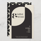 Black Bone Deco Uitnodiging (Voorkant / Achterkant)