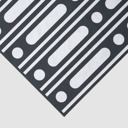 Black Bone Inlay Dots Border Decoupage Paper Tissuepapier (Detail)