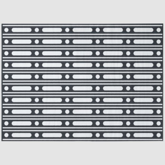 Black Bone Inlay Dots Border Decoupage Paper Tissuepapier (Voorkant)