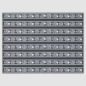 Black Bone Inlay Floral Border Decoupage Paper Tissuepapier (Voorkant)