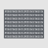 Black Bone Inlay Floral Border Decoupage Paper Tissuepapier (Voorkant)