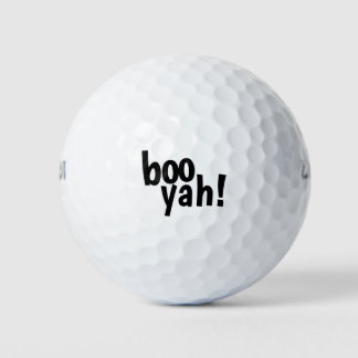 Black Boo Yah! Typografie Grappig Golfballen