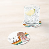 Black Book Lover Blonde Curly Hair Ronde Kartonnen Onderzetter (Insitu)