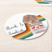 Black Book Lover Blonde Curly Hair Ronde Kartonnen Onderzetter (Gebogen)