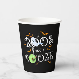 Black Boos & Booze Halloween Party Papieren Bekers