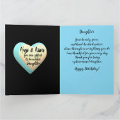 Black Border Afro-Amerikaans Dochter Verjaardag Kaart (Binnen)