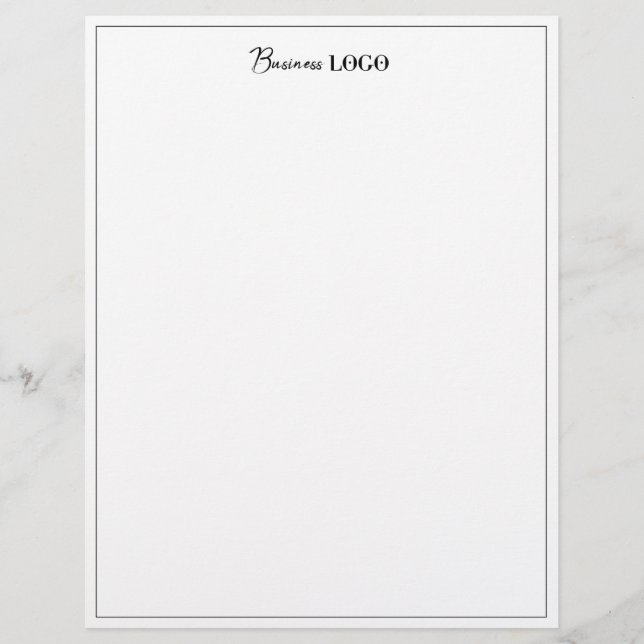 Black Border Business Logo Professioneel briefhoof Briefhoofd (Voorkant)