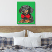 Black Border Collie Puppy Canvas Afdruk (Insitu (Slaapkamer))