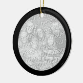 Black Border Familiefoto Keramisch Ornament (Links)