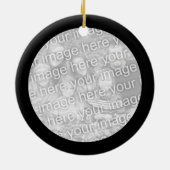 Black Border Familiefoto Keramisch Ornament (Achterkant)