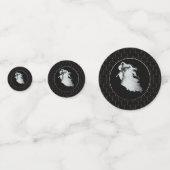 Black Border Lady in White Ghost Halloween Confetti (Voorkanten)