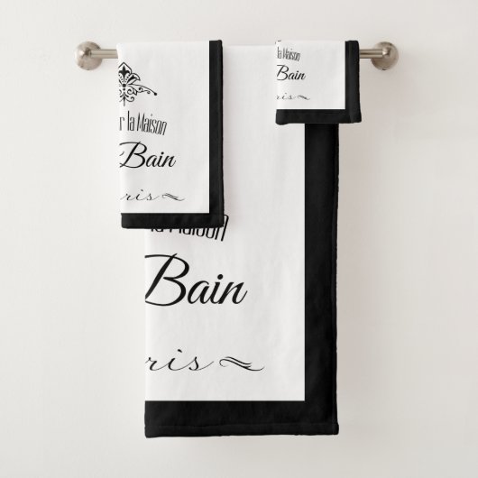 Black Border Paris Hotel Bad Handdoek (Insitu)
