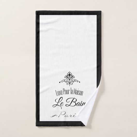 Black Border Paris Hotel Bad Handdoek (Handdoek)