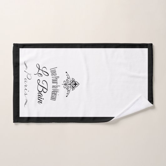 Black Border Paris Hotel Bad Handdoek (Handdoek)