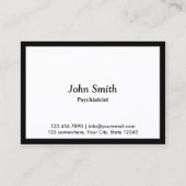 Black Border Psychiater Visitekaartje (Voorkant)