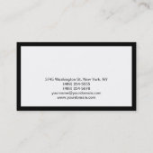 Black Border White Make-up Artist Visitekaartje (Achterkant)