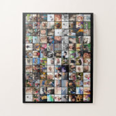 Black Borders 80 Family Friends Photo Collage Legpuzzel (Verticaal)