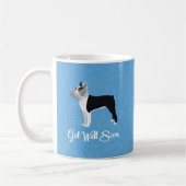 Black Boston Terrier krijgt snel weer vlot Funny D Koffiemok (Links)