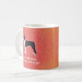 Black Boston Terrier Mijn hart zal altijd glimlach Koffiemok (Voorkant links)