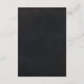 Black Botanical Wedding Details Kaart Moody (Achterkant)