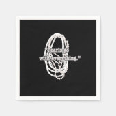 Black Bougie Bling String of Pearls Paris Servet (Voorkant)