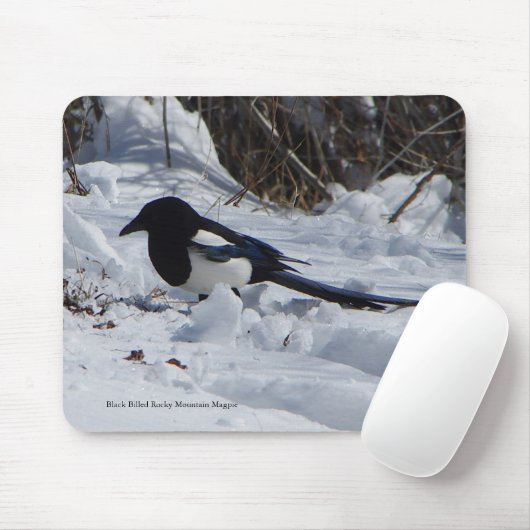 Black Boundky Mountain Magpie mousepad Muismat (Met muis)