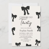 Black Bow 30e verjaardag uitnodiging (Voorkant)