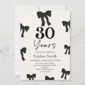 Black Bow 30e verjaardag uitnodiging (Voorkant)