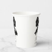 Black Bow 30th 40th 50th Birthday  Papieren Bekers (Rechts)