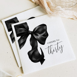 Black Bow 30th 40th 50th Birthday  Servet