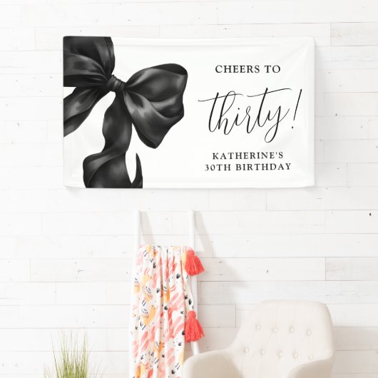 Black Bow 30th 40th 50th Birthday  Spandoek (Insitu)