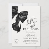 Black Bow 50e verjaardag Kaart (Voorkant)