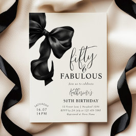 Black Bow 50e verjaardag Kaart