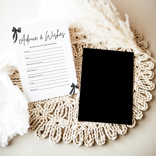 Black Bow Advies en Wishes Vrijgezellenfeest Game Kaart