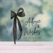 Black Bow Afstudeerder Party Afstuderen advies en  Acryl Bord (Neutraal)