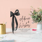 Black Bow Afstudeerder Party Afstuderen advies en  Acryl Bord (Huwelijk)