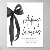 Black Bow Afstudeerder Party Afstuderen advies en  Poster (Voorkant)