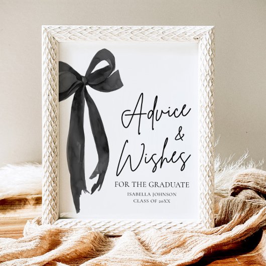 Black Bow Afstudeerder Party Afstuderen advies en Poster