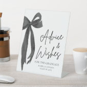 Black Bow Afstudeerder Party Afstuderen advies en Reclamebord Met Voetstuk (Insitu)