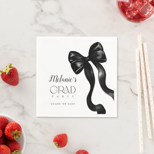 Black Bow Afstudeerder Party Servet (Insitu)