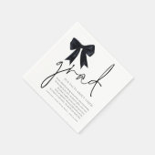 Black Bow Afstudeerder Script Fun Facts Afstudeerf Servet (Hoek)