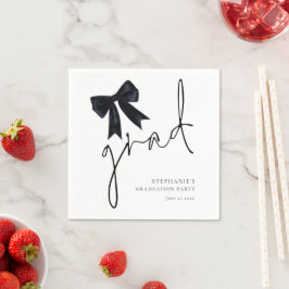 Black Bow Afstudeerder Script Naam Datum Graduatio Servet