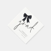 Black Bow Afstudeerder Script Naam Datum Graduatio Servet (Hoek)