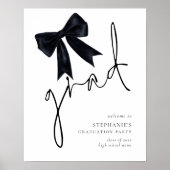 Black Bow Afstudeerder Script Welkom bij Graduatio Poster (Voorkant)