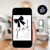 Black Bow afstuderen Afstudeerder Bewaar de datum Save The Date