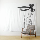 Black Bow Afstuderen Felicitatie Foto Achtergrond Wandkleed (In Situ (horizontaal))