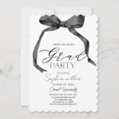 Black Bow Afstuderen, minimalistisch zwart-wit Kaart (Voorkant)