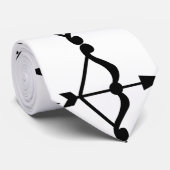 Black Bow Arrow Stropdas (Opgerold)